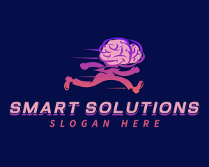 Running Brain Psychology logo design