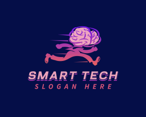 Running Brain Psychology logo design