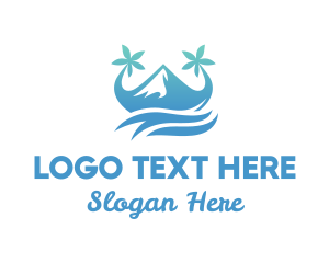 Mountain - Sea Island Mountain logo design