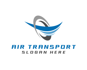 HVAC Air Flow Swoosh logo design