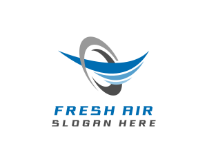 HVAC Air Flow Swoosh logo design