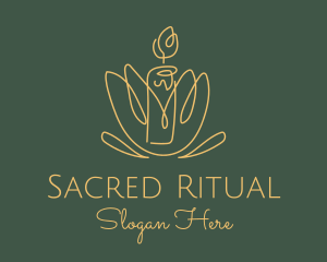 Spiritual Meditation Candle logo design