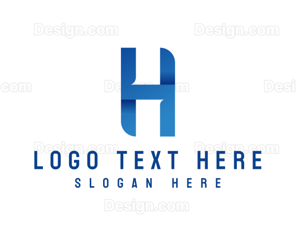 Modern Digital Letter H Logo