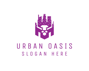 Lion Urban City logo design