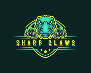 Crocodile Claw Shield logo design