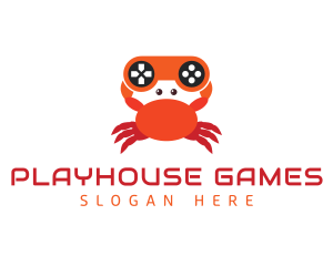 Gaming Controller Crab logo design