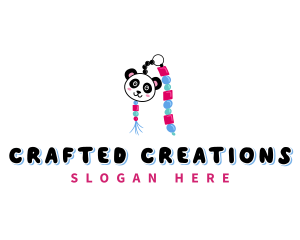 Panda Beads Accessory logo design