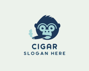 Smoking Cigar Monkey logo design