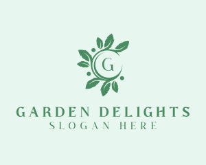 Leaves Nature Garden logo design