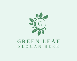 Leaves Nature Garden logo design