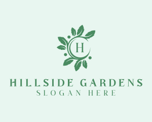 Leaves Nature Garden logo design