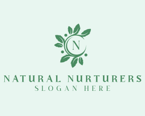 Leaves Nature Garden logo design