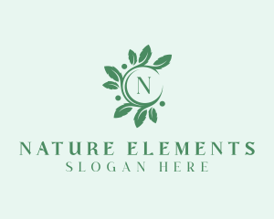 Leaves Nature Garden logo design