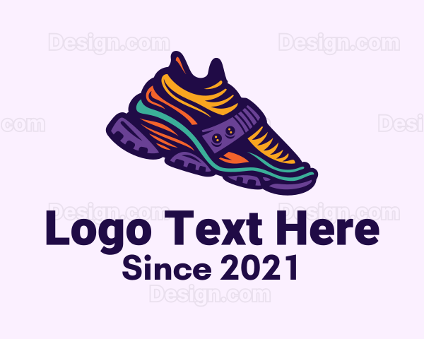 Colorful Hiking Sneakers Logo