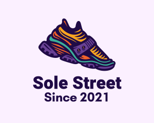 Colorful Hiking Sneakers logo design