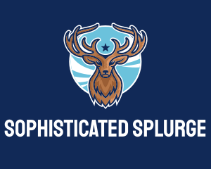 Reindeer Antlers Mascot logo design