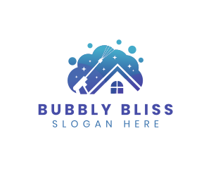 Hydraulic Pressure Washing Bubble logo design