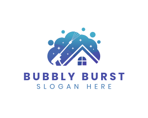 Hydraulic Pressure Washing Bubble logo design