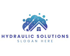 Hydraulic Pressure Washing Bubble logo design