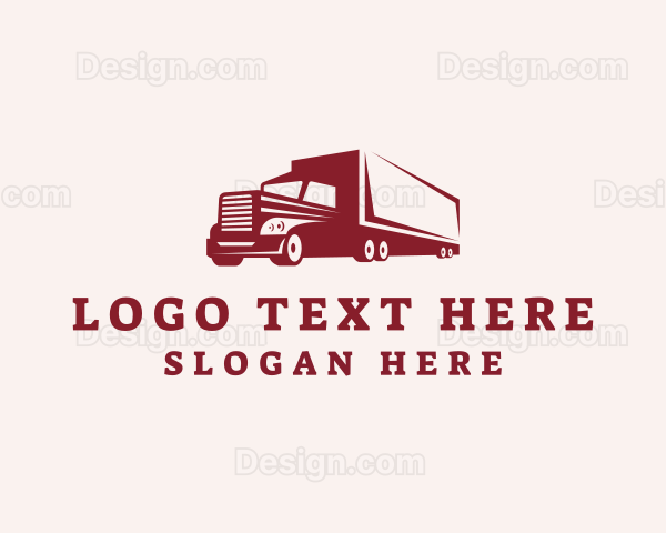 Logistics Cargo Truck Logo