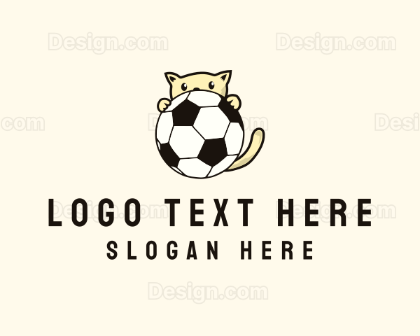 Cat Soccer Ball Logo