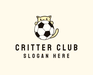 Cat Soccer Ball logo design