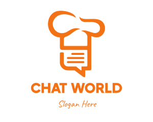 Chef Recipe Chat logo design