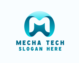 Tech Startup Letter M logo design