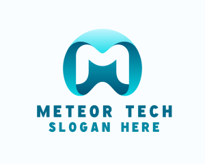 Tech Startup Letter M logo design