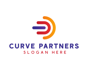 Futuristic Curve Stroke logo