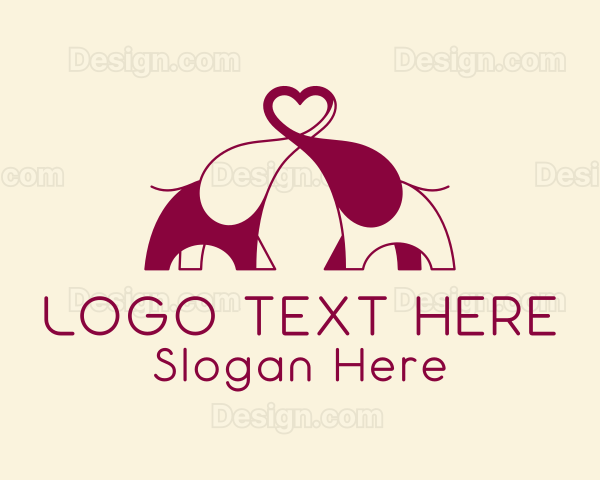 Dating App Elephant Heart Logo