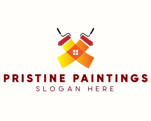 Paint Roller Painting  logo design