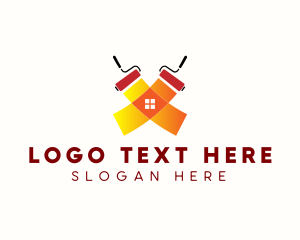 Paint - Paint Roller Painting logo design