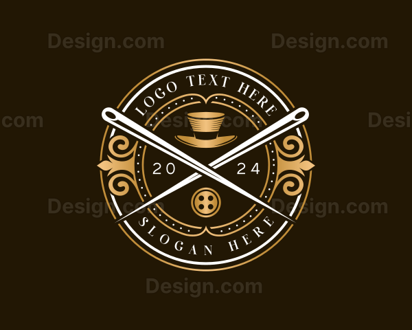 Sewing Tailoring Needle Logo