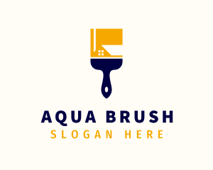 House Painter Brush logo design