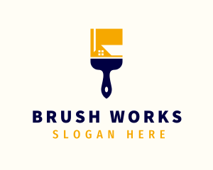 House Painter Brush logo design