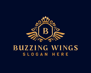 Luxury Wing Crown logo design