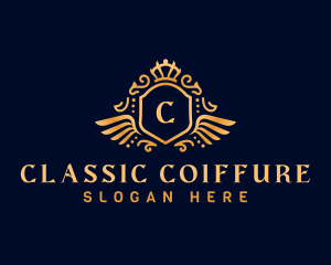 Luxury Wing Crown logo design