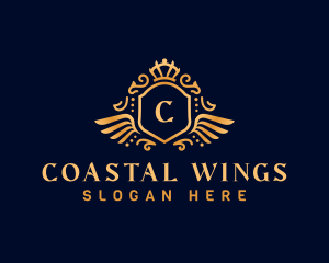 Luxury Wing Crown logo design