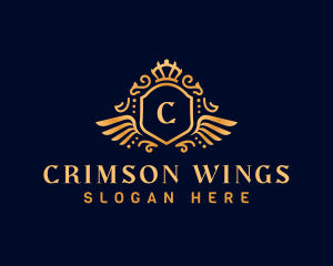 Luxury Wing Crown logo design