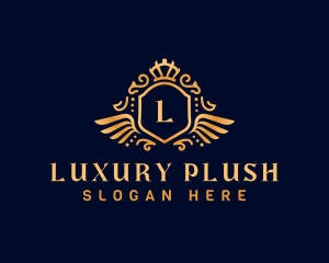 Luxury Wing Crown logo design