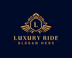 Luxury Wing Crown logo design