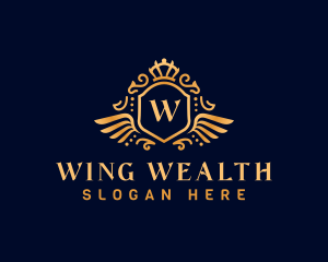 Luxury Wing Crown logo design