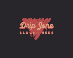 Paint Drip Graffiti logo design