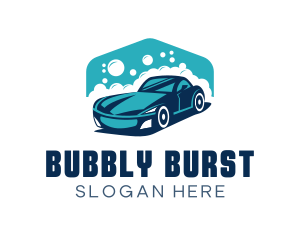 Car Washing Bubbles logo design