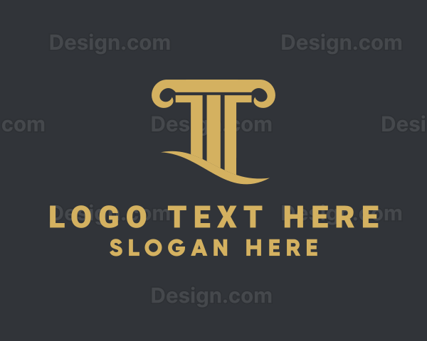 Column Structure Letter T Logo