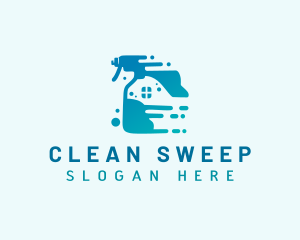 Clean Housekeeping Sanitation logo design