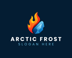 Gradient Fire Ice logo design