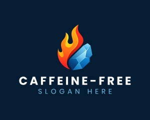 Gradient Fire Ice logo design