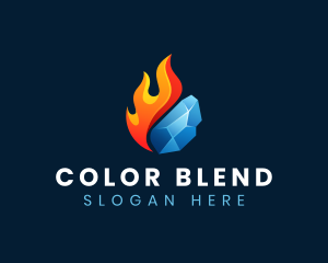 Gradient Fire Ice logo design